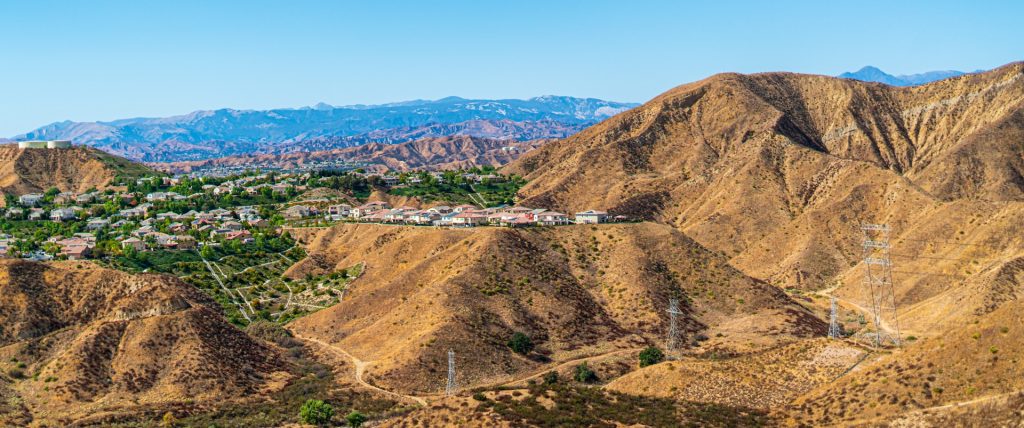 Santa Clarita CA, aerial view
