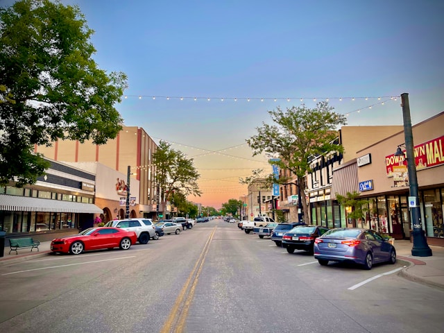 Downtown Cheyenne WY in summer
