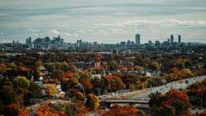 Boston MA aerial photograph