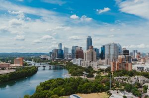 Summer view of Austin TX skyline